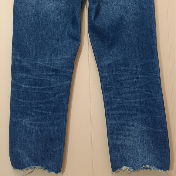 MADEWELL PERFECT Jeans Cropped Distressed 100% Cotton Taper Leg Denim Fall - Picture 7 of 12